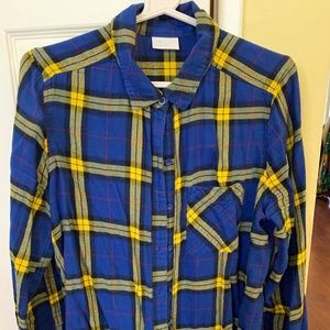 Soft, lightweight plaid flannel shirt